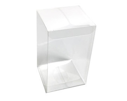 V382-50RECTPVC8X8X10-144313-00 50 Pack of 8x8x10cm Clear PVC Plastic Folding Packaging Small rectangle/square Boxes for Wedding Jewelry Gift Party Favor Model Candy Chocolate Soap Box - Image 1