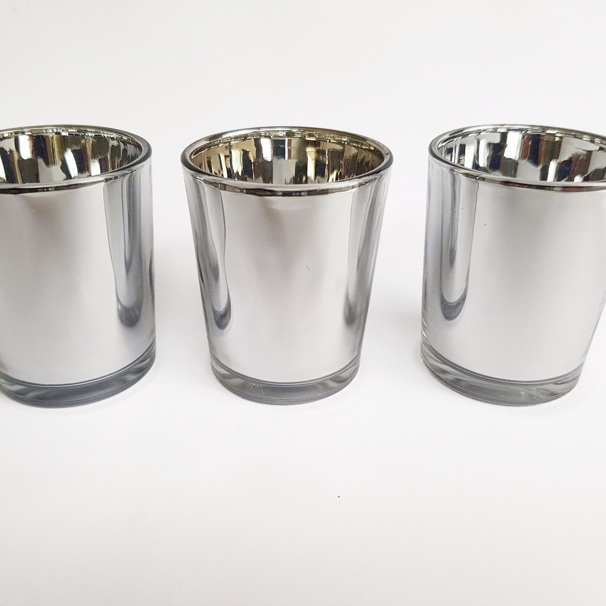 V382-SILX10-202503072231-00 10 Pack Silver Mercury Glass Votive Candle Holders Set For Wedding, Bridal And Baby Shower, Party Function or Home Decor - Image 1