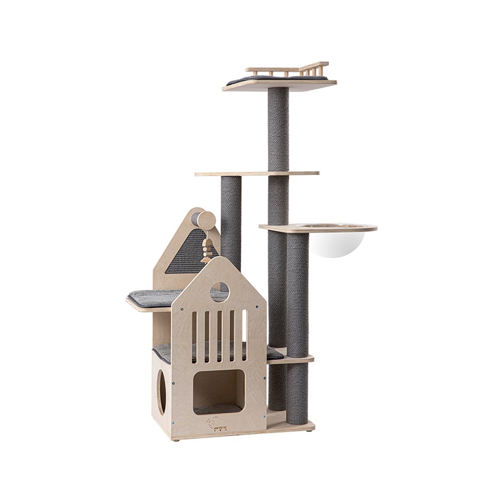 V390-210195PRO-202507030915-00 HONEYPOTCAT Grand Cat Mansion With Space Capsule - 148cm - Image 1