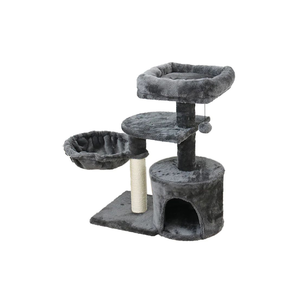 V390-C200470-69929-00 CATIO Chipboard Flannel Cat Scratching Tower - Cubby - Image 1