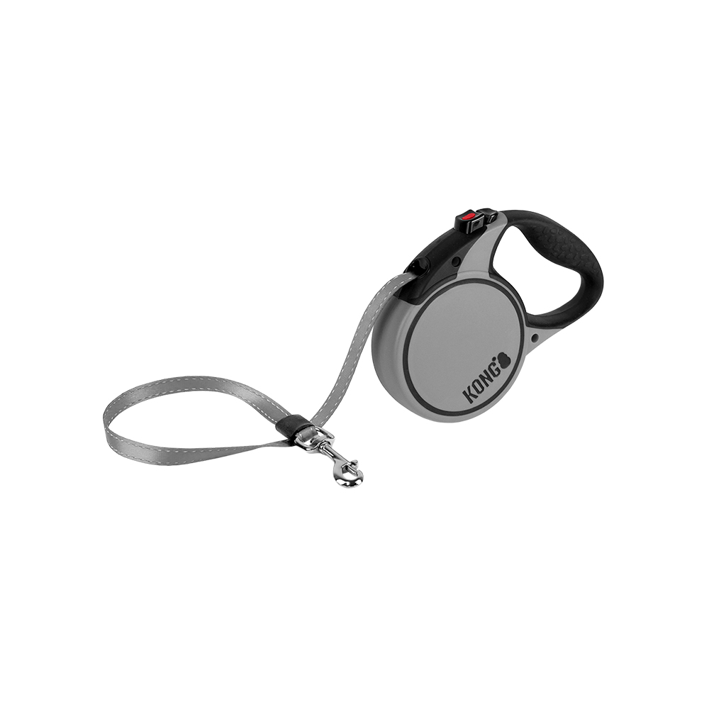V390-KTRNLSGY-184035-00 KONG Terrain Grey Retractable Leashes Small - Image 1