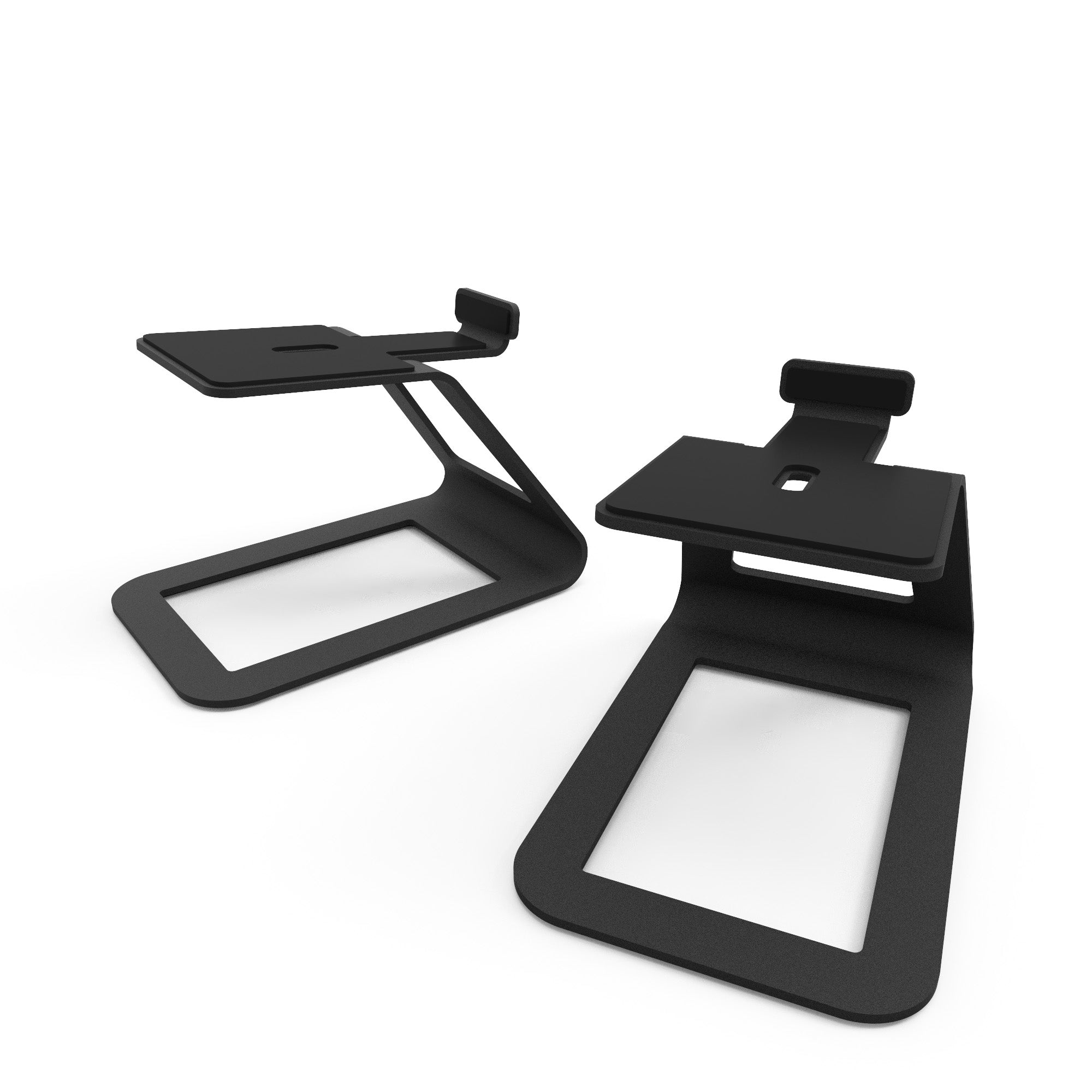 V398-KO-SE4-202503031300-00 Kanto SE4 Elevated Desktop Speaker Stands for Midsize Speakers - Pair, Black - Image 1