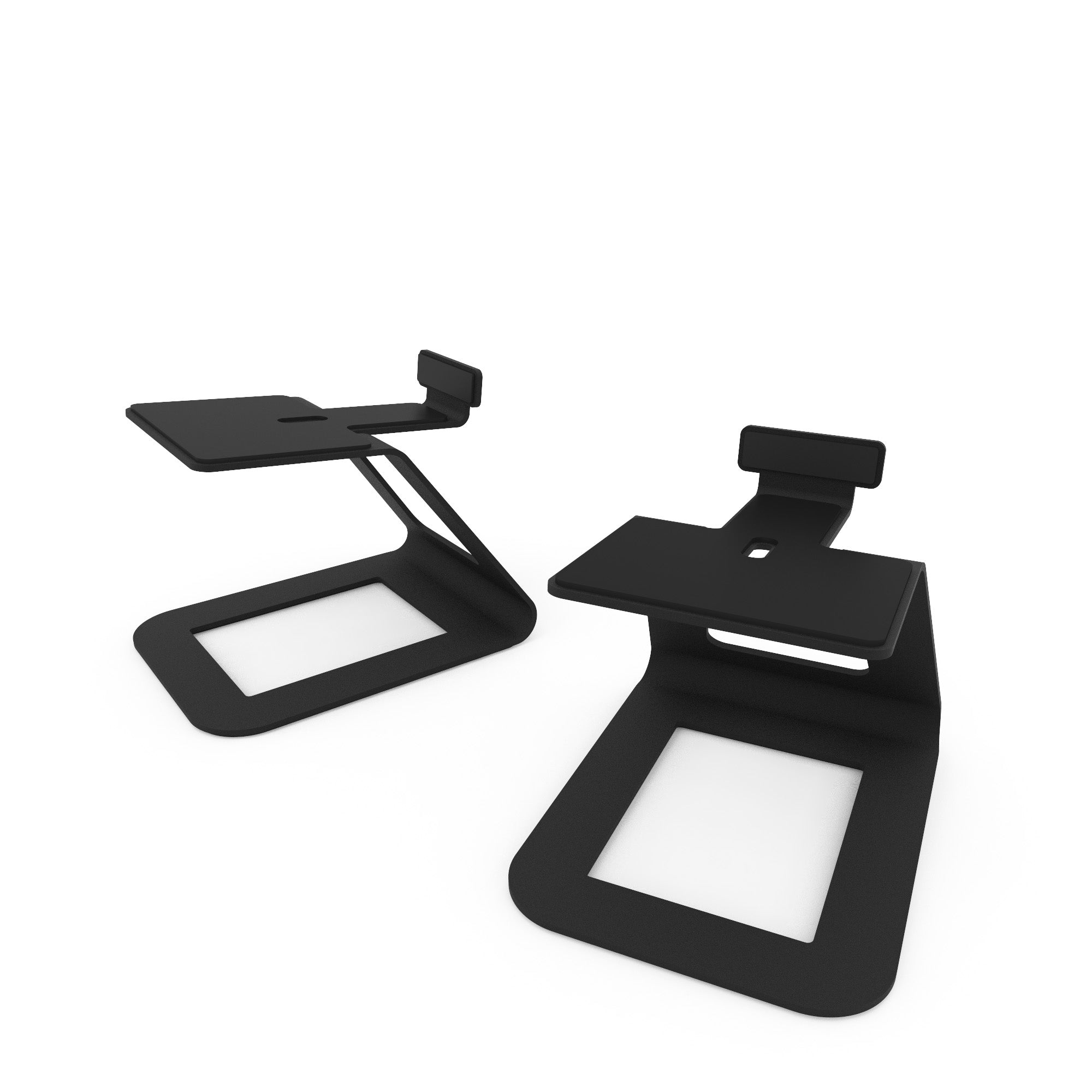 V398-KO-SE6-202502281943-00 Kanto SE6 Elevated Desktop Speaker Stands for Large Speakers - Pair, Black - Image 1
