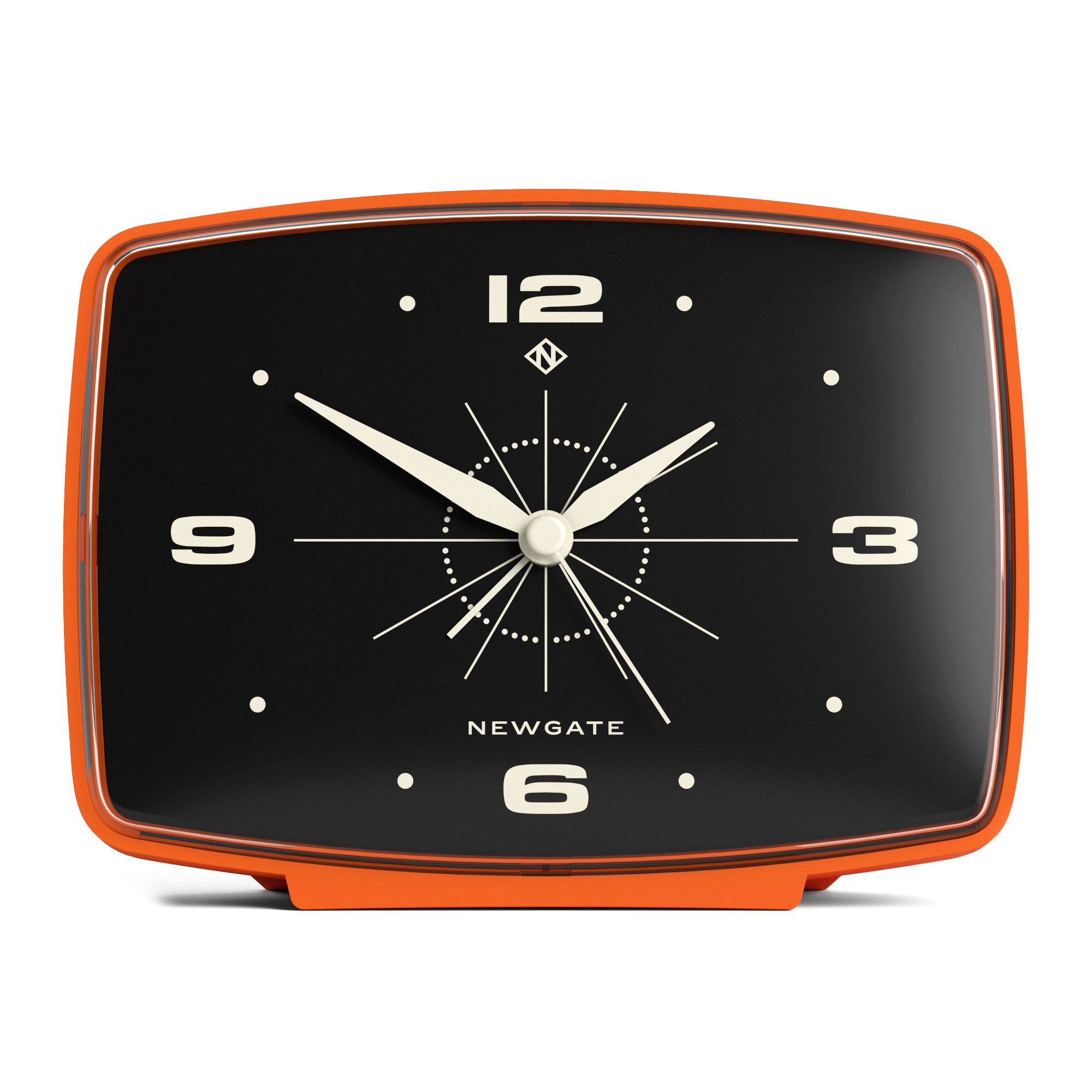 V398-NM-ALMBRO36PO-202504301706-00 Newgate Brooklyn Alarm Clock - Orange - Image 1
