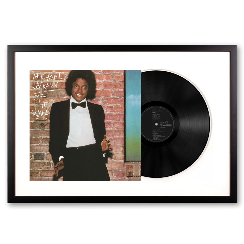 V398-SM-88875189421-FD-202503141630-00 Framed Michael Jackson Off the Wall Vinyl Album Art - Image 1
