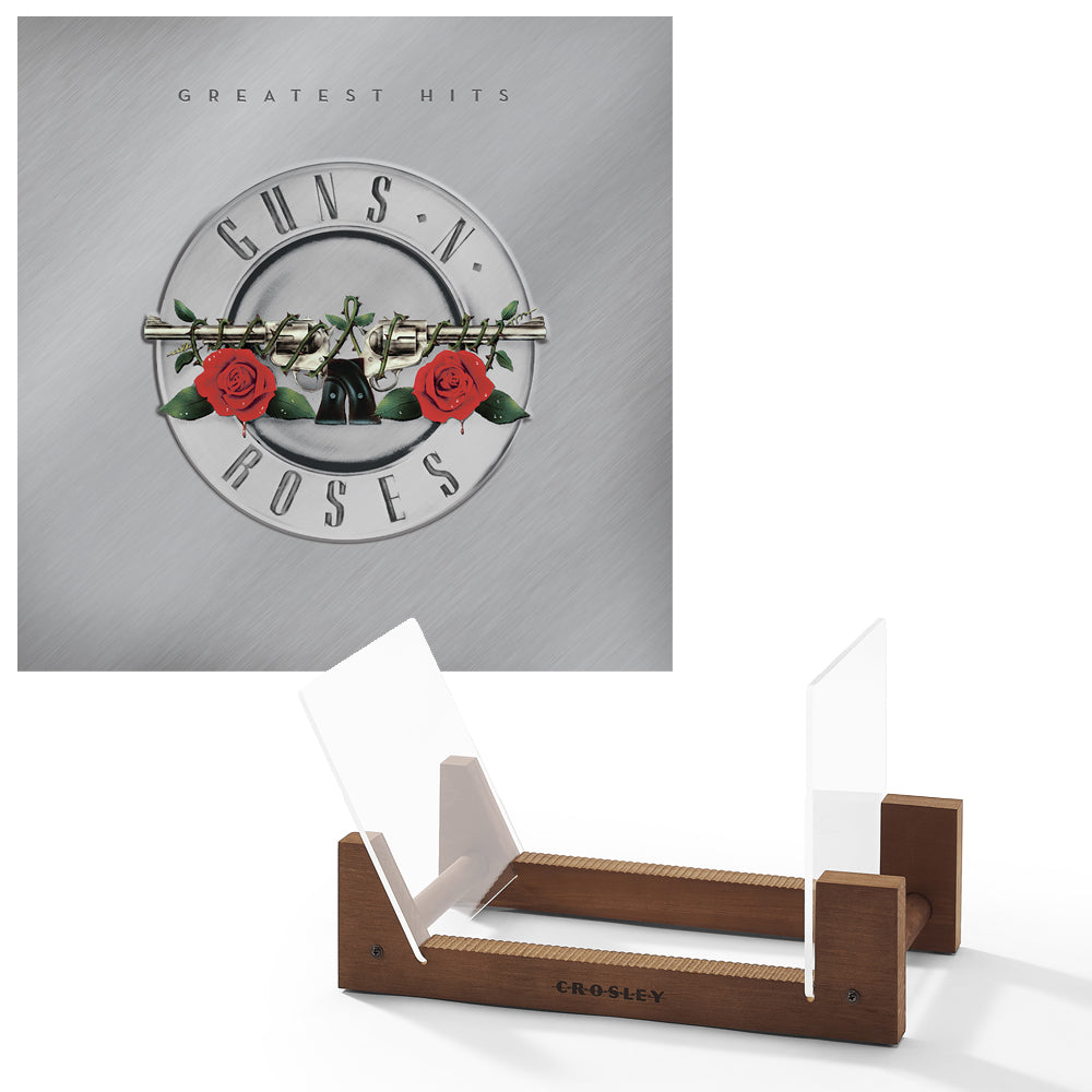 V398-UM-0712479-BS-202503061820-00 Guns N Roses Greatest Hits - Double Vinyl Album & Crosley Record Storage Display Stand - Image 1