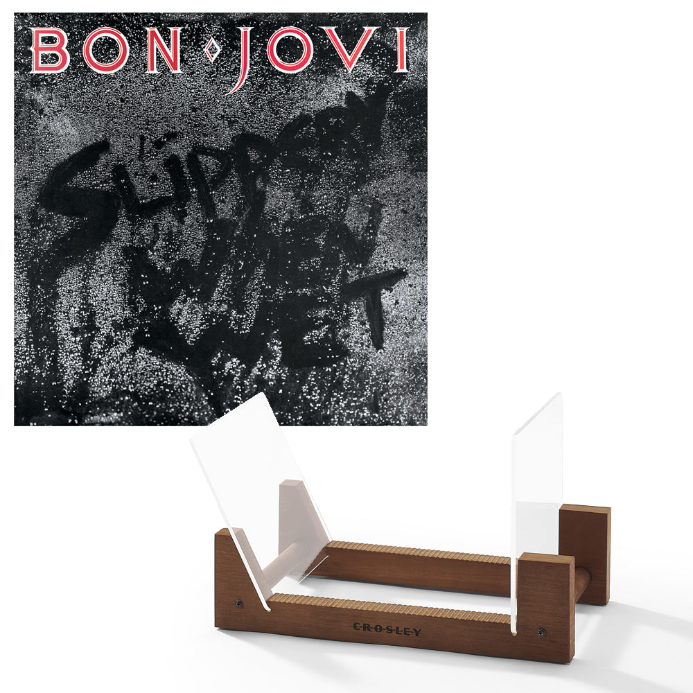 V398-UM-4702921-BS-202503180945-00 Bon Jovi Slippery When Wet - Vinyl Album & Crosley Record Storage Display Stand - Image 1