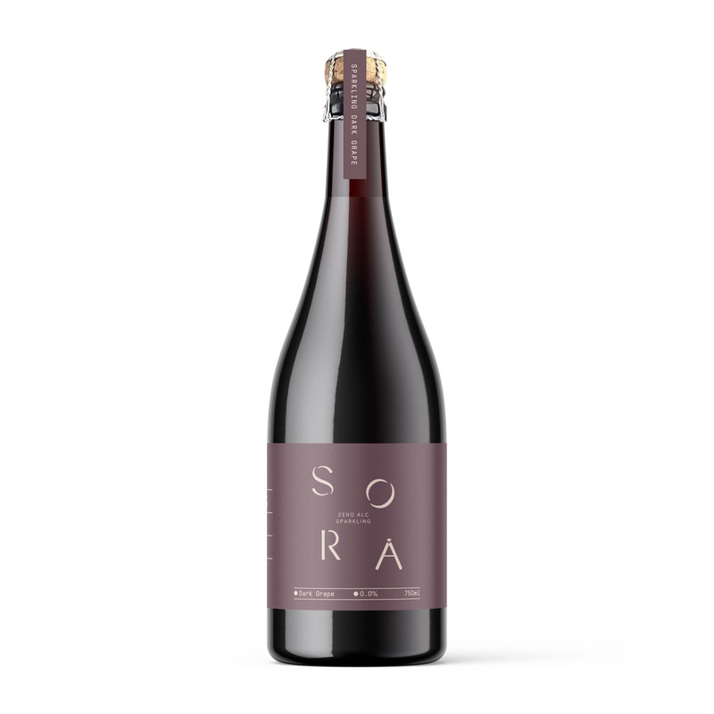 V399-SORADGJ-97436-00 SORA Sparkling Dark Grape Juice 0% Alc 750ml x 1 - Image 1