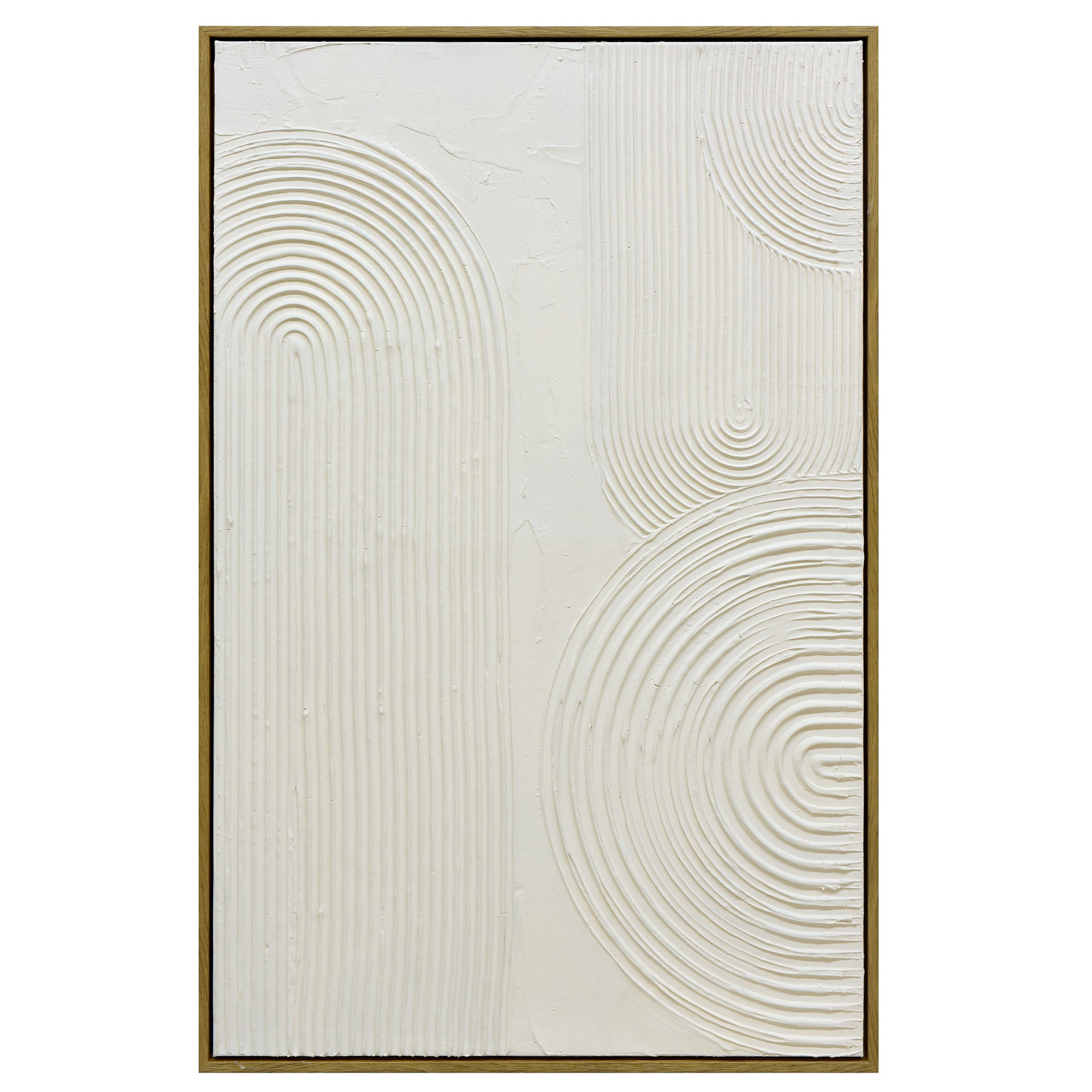 V411-SOK-HMTWF-1-21121JD-90147-00 60X90cm Ephemeral Echoes of Continuity Dark Wood Framed Hand Painted Canvas Wall Art - Image 1