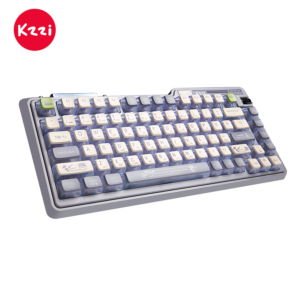 V413-K75PRO-PLUS-NG-90215-00 KZZI K75 PRO RGB 75% Wireless Gasket Mechanical Night Grey Keyboard, Triple Mode, Eternity Tactile Switch - Image 1