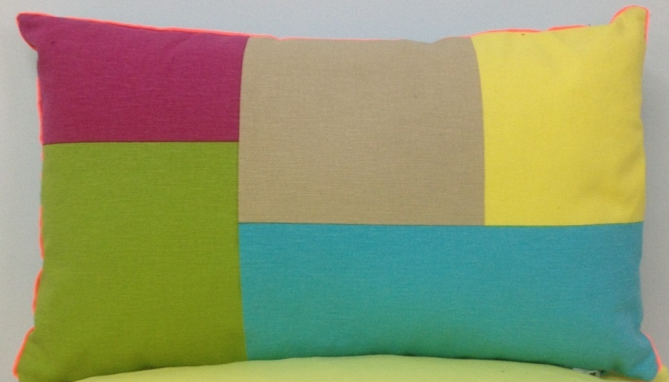 V416-435244TURQ-142065-00 Geo Turquoise 30x50cm Cushion Cover - Image 1