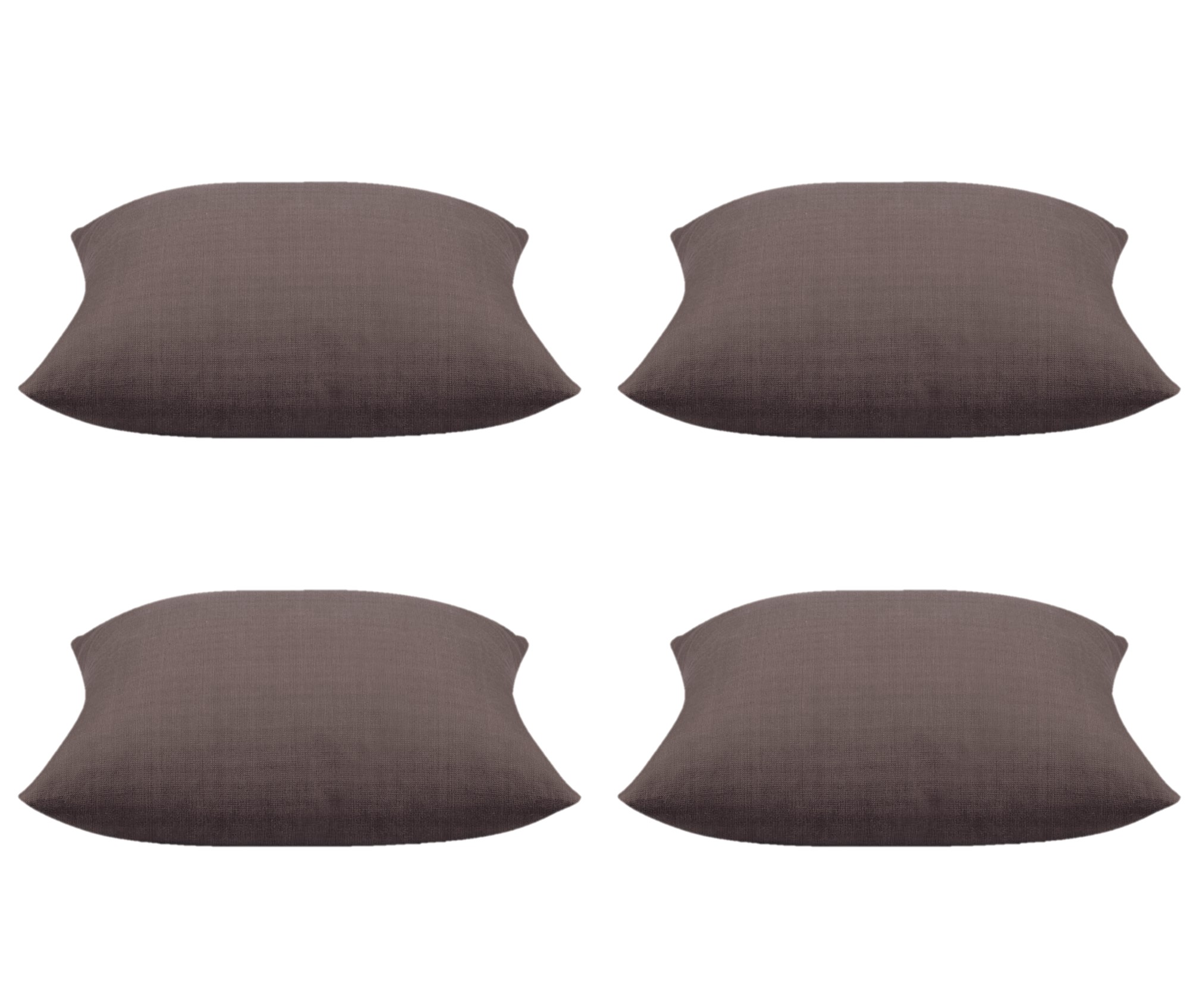 V416-44403K20PK4-142216-00 Pack of 4 Elements Stone Brown Solid Base Colour Square Cushion Covers - Image 1