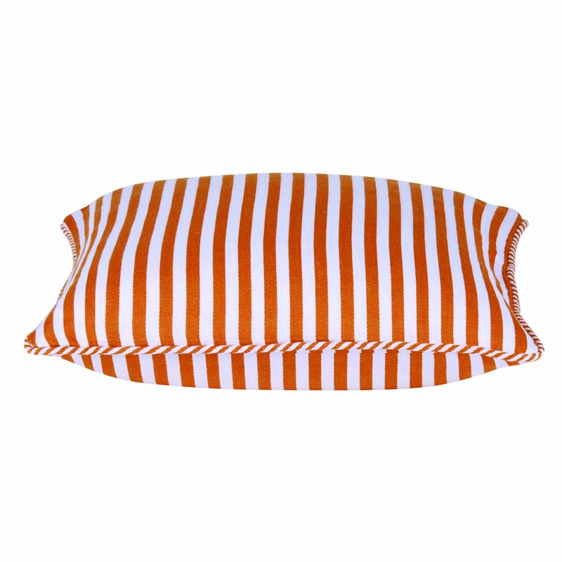 V416-444150Y20-77291-00 Dandi Orange & White Striped Nautical Cushion Cover 40x40cm - Image 1