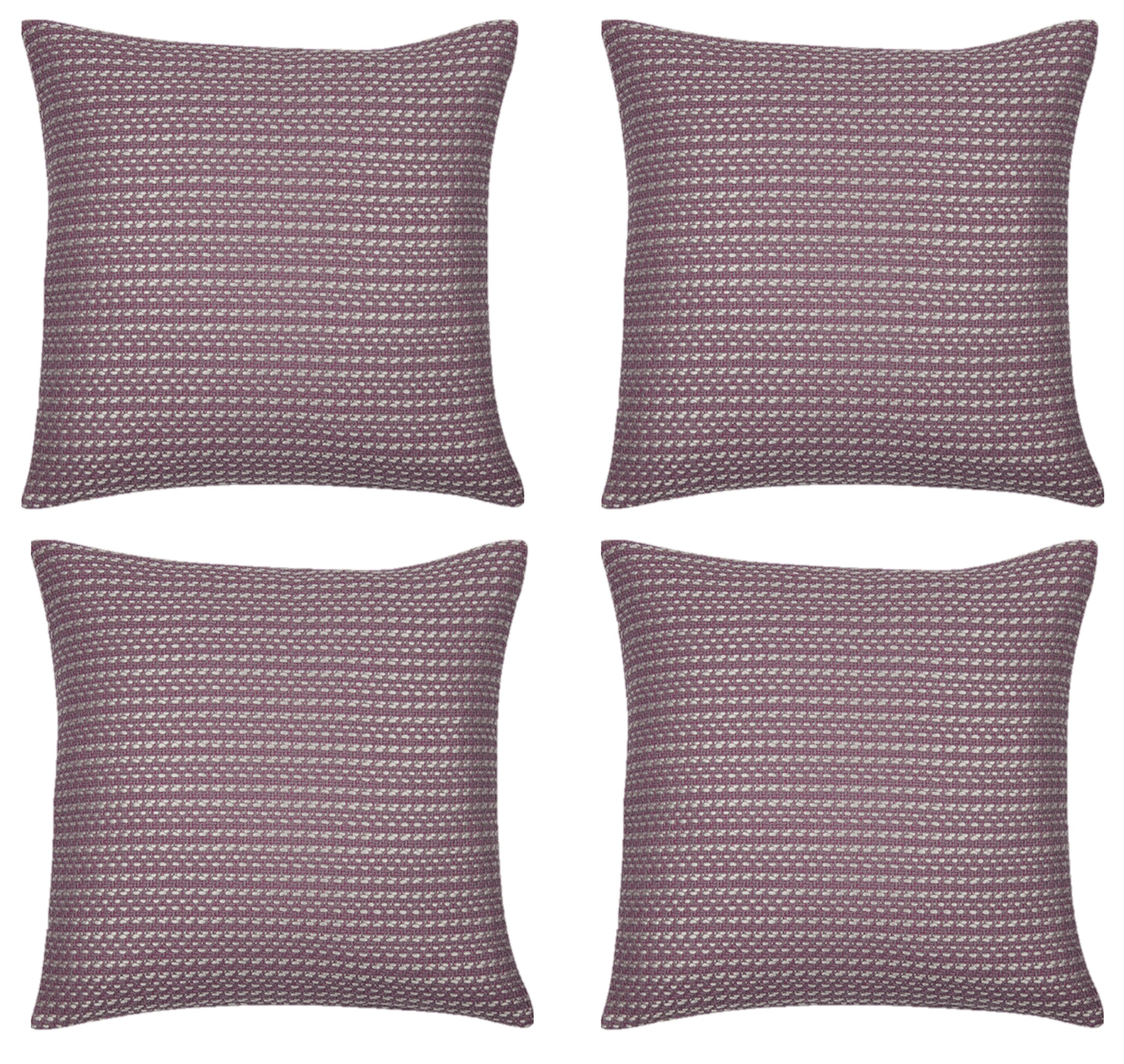 V416-45594R05PK4-142214-00 Pack of 4 Fern Rose Soft Pink & White 50x50cm Cushion Covers. Made In Europe. - Image 1