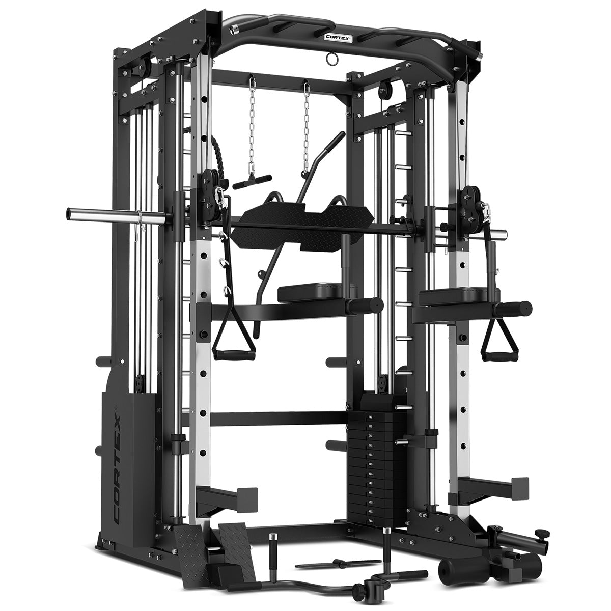 V420-CSST-SM25-202509041616-00 CORTEX SM25 Multi Gym (Dual Stack Functional Trainer, Smith Machine, Half Rack) - Image 1