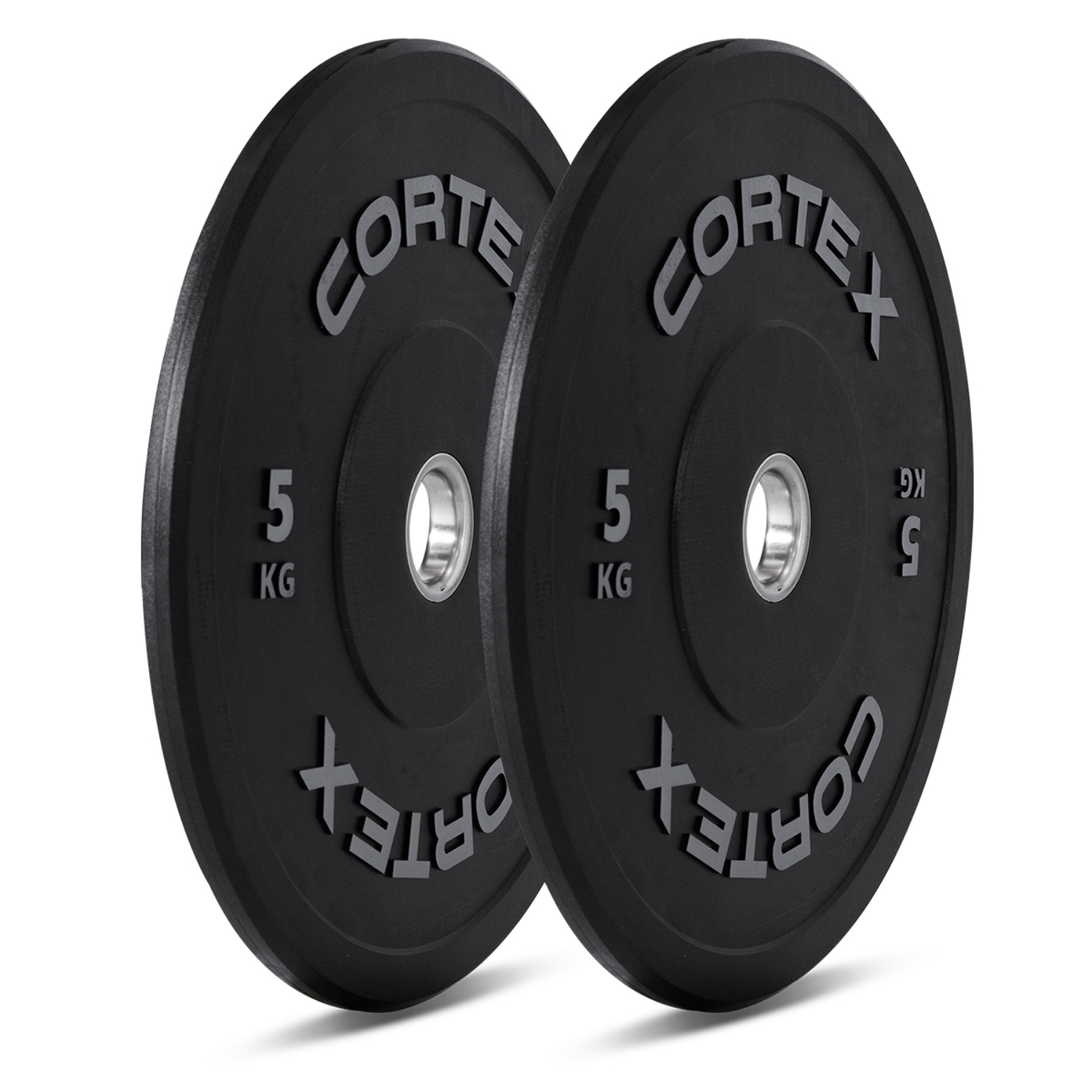 V420-CSWP-OBPV205-2-87995-00 CORTEX 5kg Black Series V2 50mm Rubber Olympic Bumper Plate (Pair) - Image 1