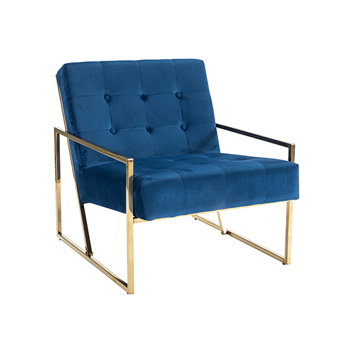 V43-AC-CRMN-191579-00 Carman Arm Chair Blue Velvet - Image 1