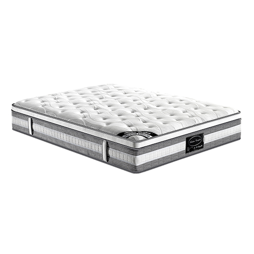 V43-MAT-PET-S-01_4_22 Mattress Euro Top Single Size Pocket Spring Coil with Knitted Fabric Medium Firm 34cm Thick - Image 1