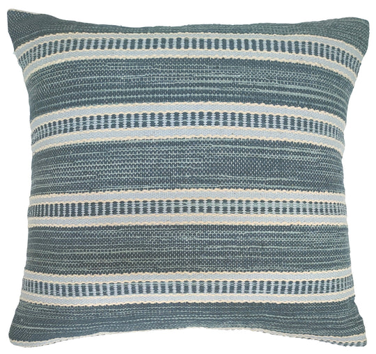 V430-KZ-2113-70670-00 Blue/white woven cushion 45x45 cm - Image 1