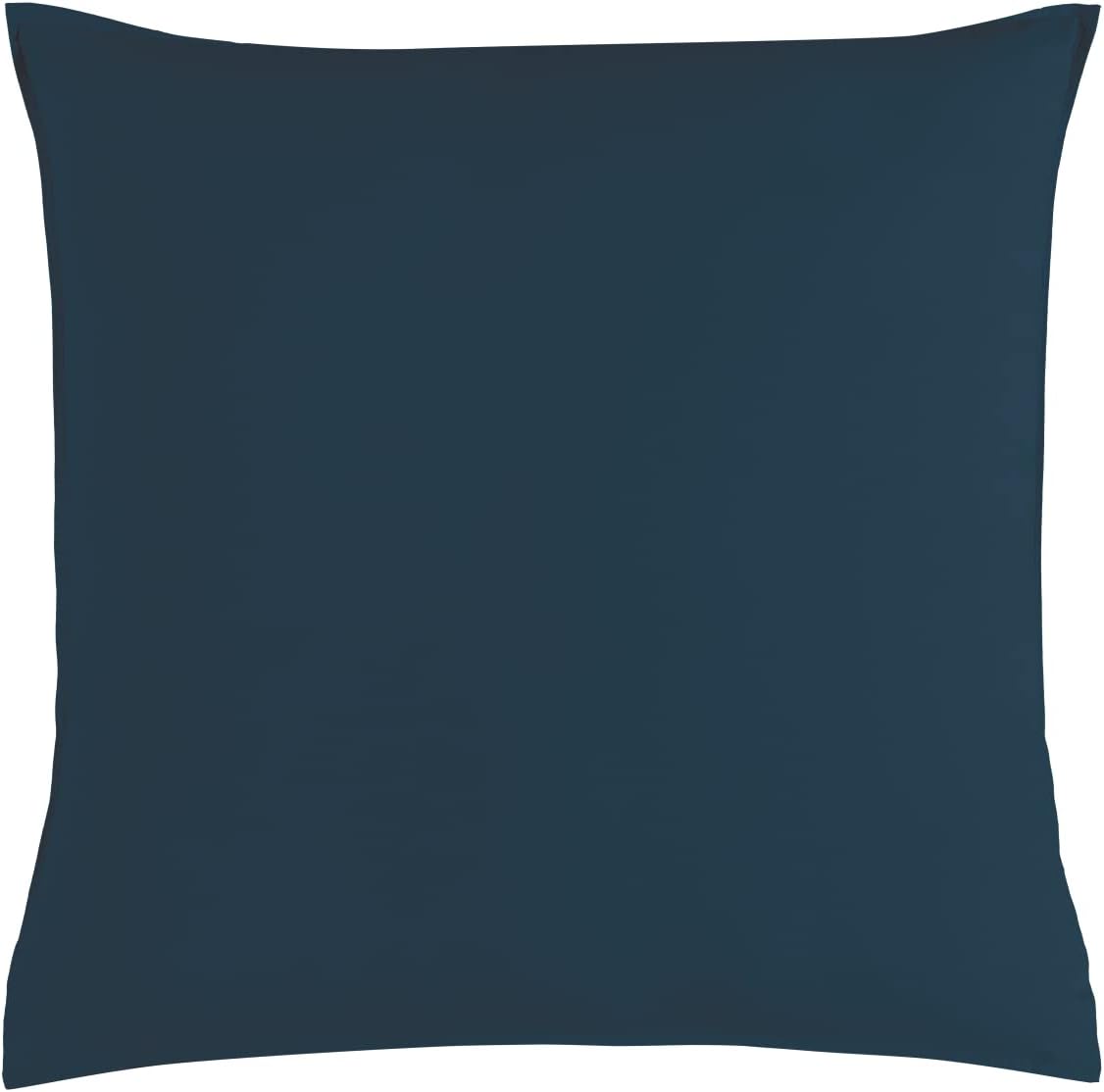 V439-EPCWASHID-191031-00 Vintage Washed 100% Cotton European Pillowcase - Luxurious European Pillow Cover - Dark Indigo - 1 Pc - Image 1