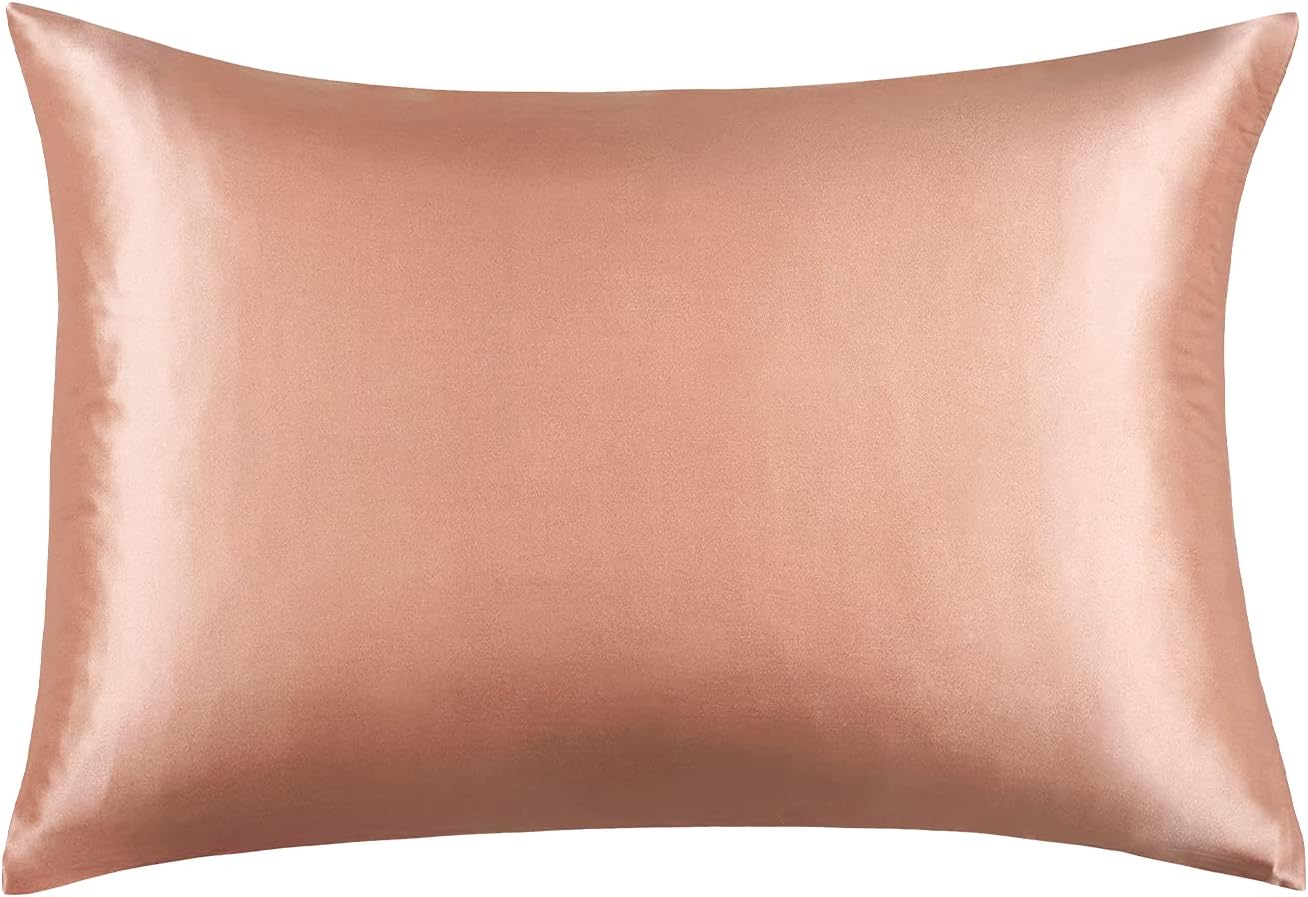 V439-PCSILKCOP-191037-00 Luxury Pillowcase - 100% Pure Mulberry Silk on Both Sides - Copper - Image 1