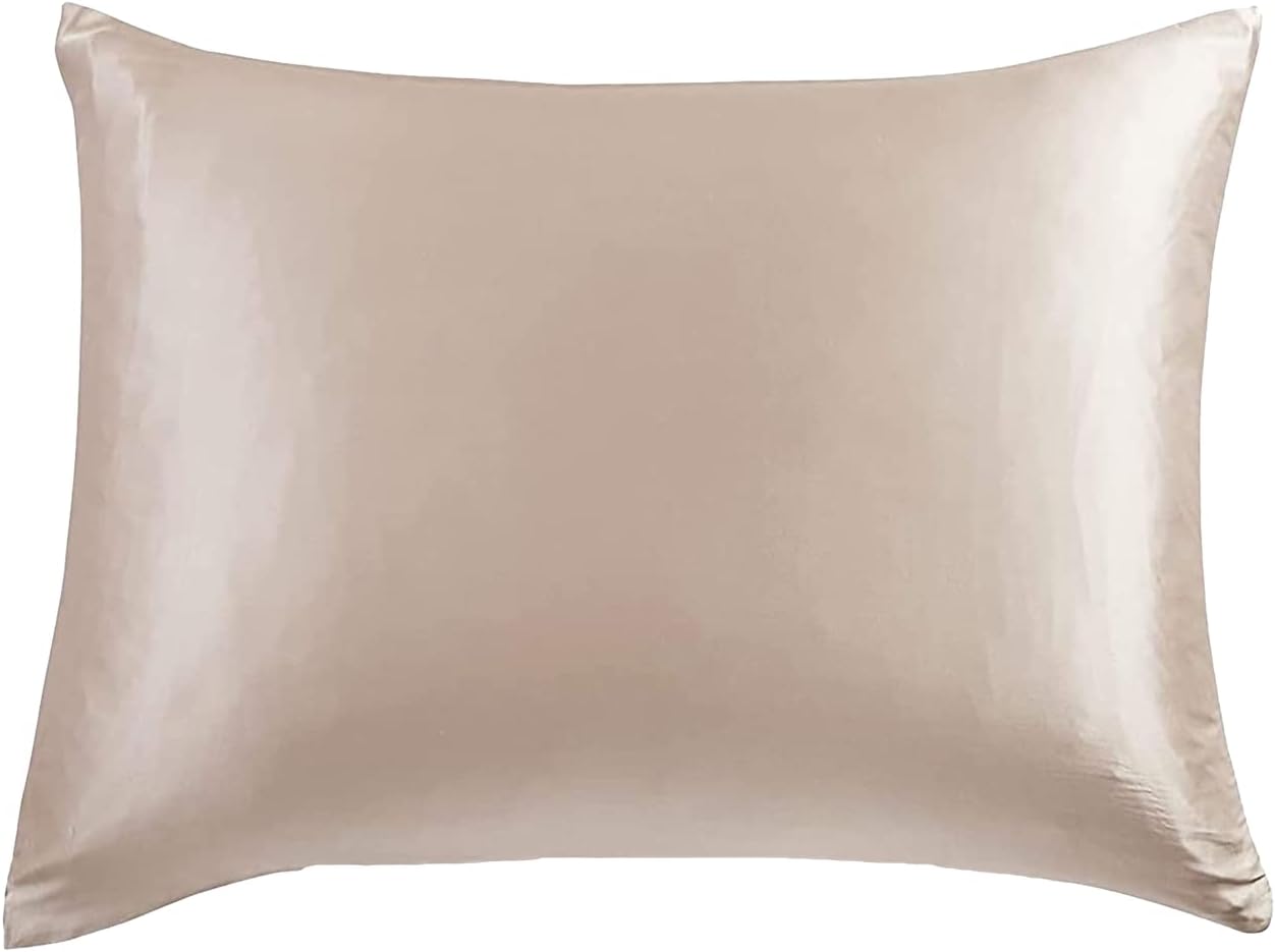 V439-PCSILKCP-191038-00 Luxury Pillowcase - 100% Pure Mulberry Silk on Both Sides - Champagne - Image 1