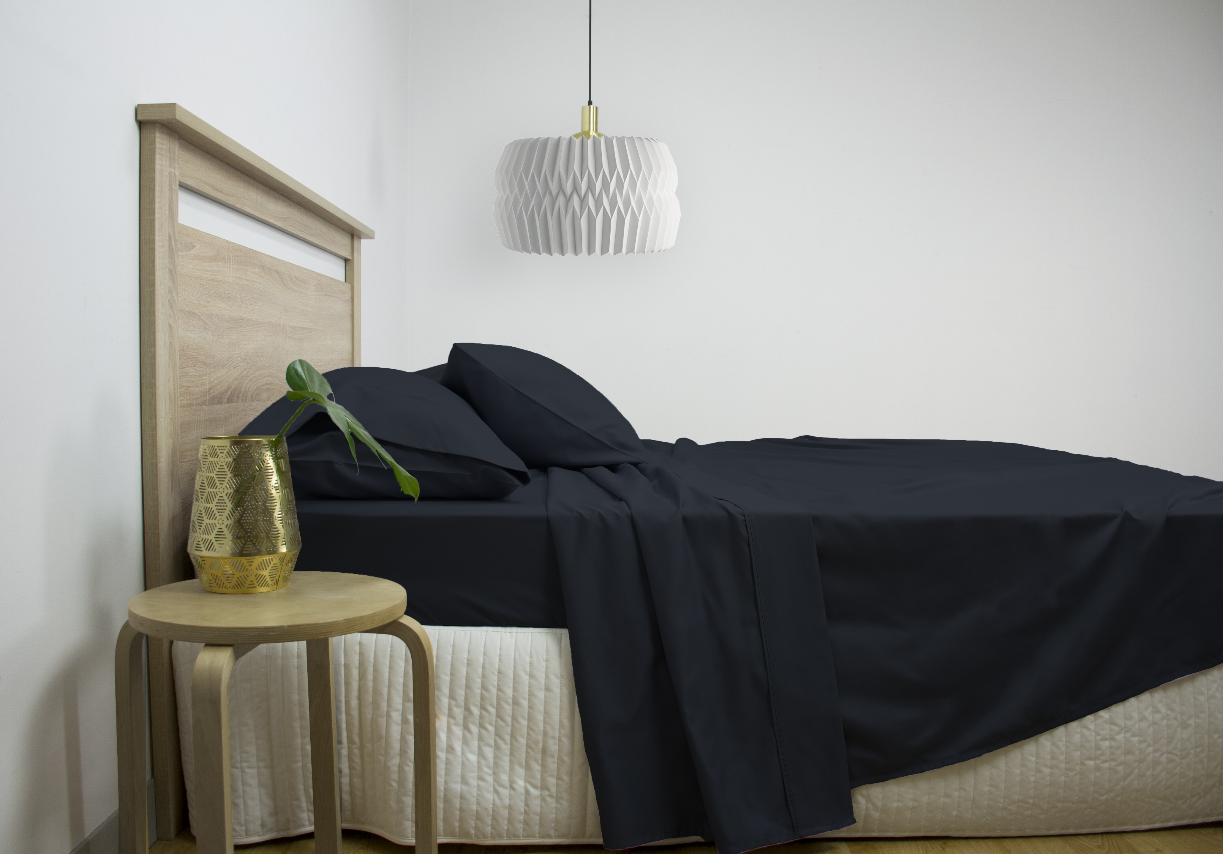 V441-SS4007NVYQB-90444-00 2500TC Cotton Rich SHEET SETS - QUEEN - Image 1