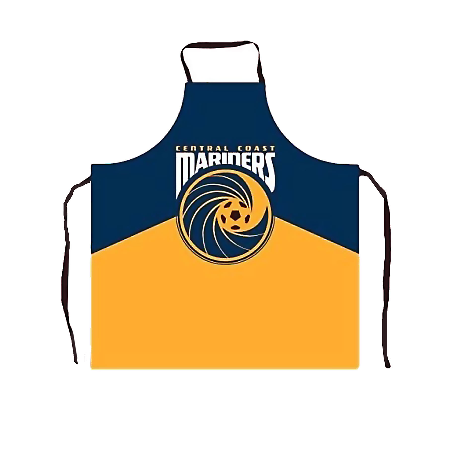 V442-ABR-APRON-BBQCCMARINERS-NAVY-SH-96220-00 A-League BBQ Apron Central Coast Mariners - Image 1