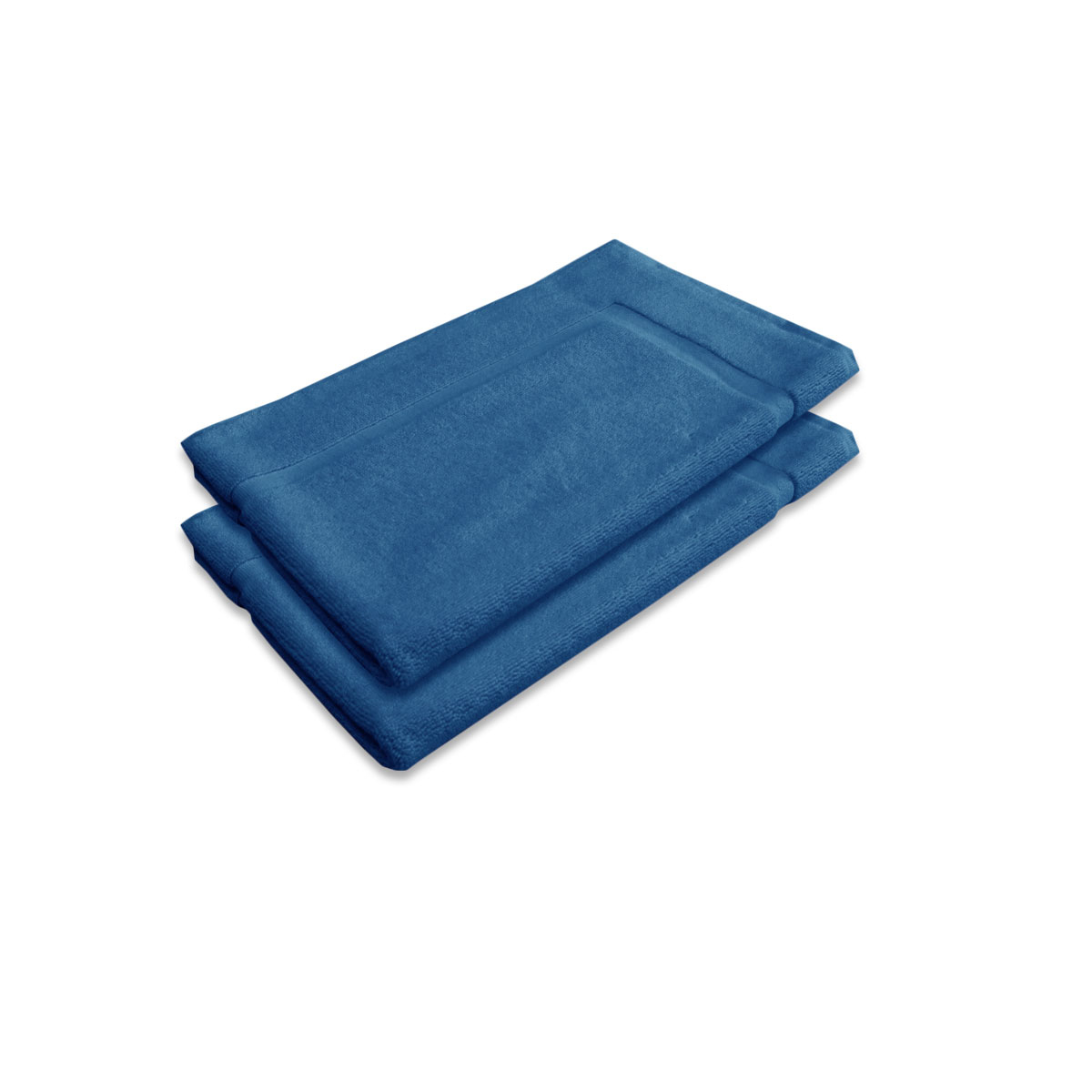 V442-ABR-BATHM-SETOF2800GSM-BLUEJEWEL-RE-96385-00 800GSM Set of 2 Cotton Bath Mat Blue Jewel - Image 1
