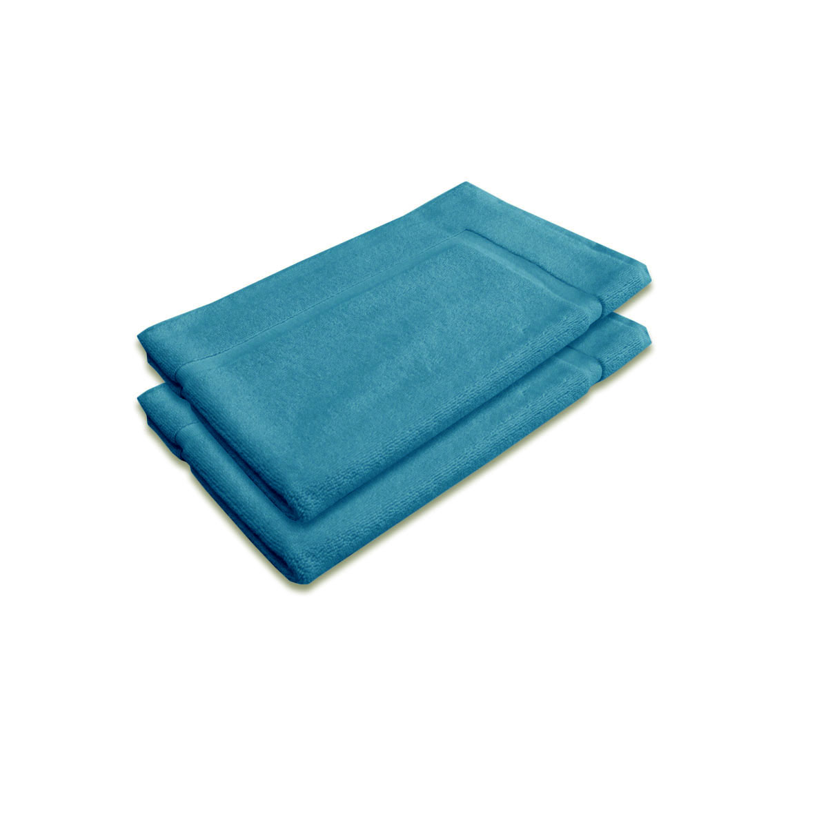 V442-ABR-BATHM-SETOF2800GSM-SEA-RE-96386-00 800GSM Set of 2 Cotton Bath Mat Sea - Image 1