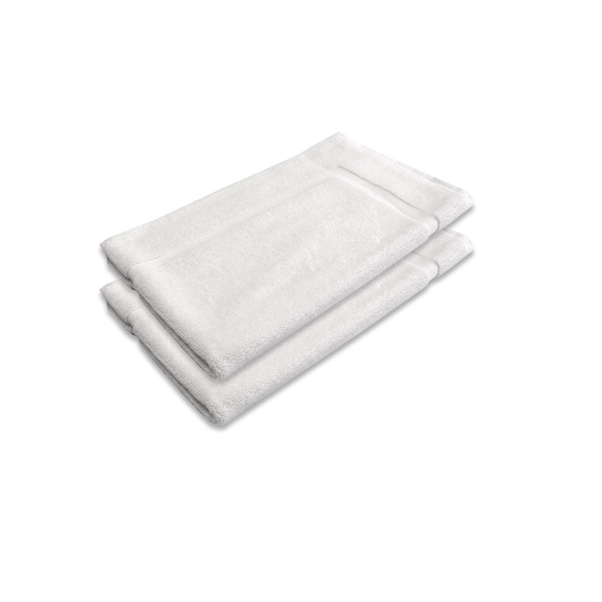 V442-ABR-BATHM-SETOF2800GSM-WHITE-RE-96382-00 800GSM Set of 2 Cotton Bath Mat White - Image 1