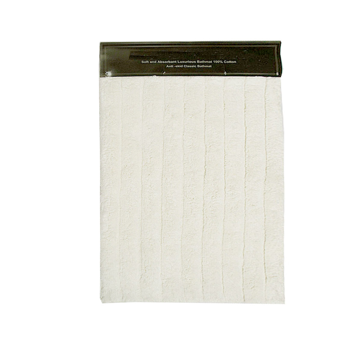 V442-ABR-BATHM-SOFTCOTTON-IVORY-SH-96544-00 2000GSM Soft & Absorbant 100% Cotton Bath Mat 50 x 80cm Ivory - Image 1