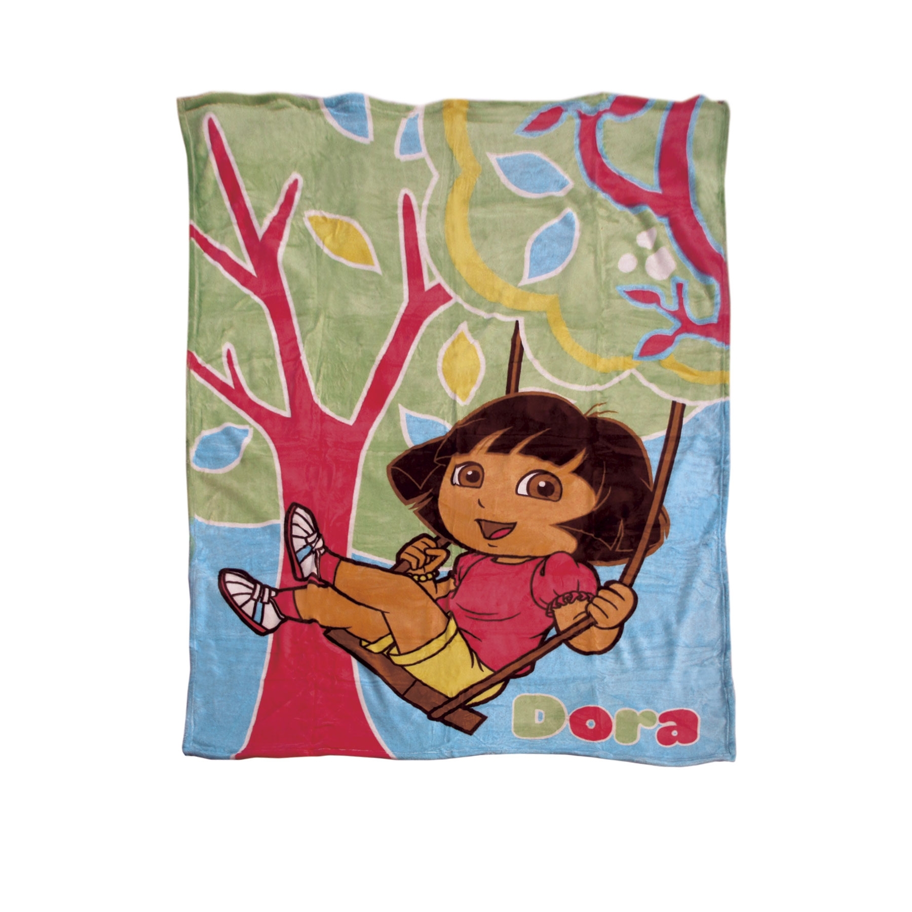 V442-ABR-BLANKET-DORAGARDEN-MULTI-RE-96317-00 Dora The Explorer Garden Coral Fleece Blanket 140 x 190cm - Image 1