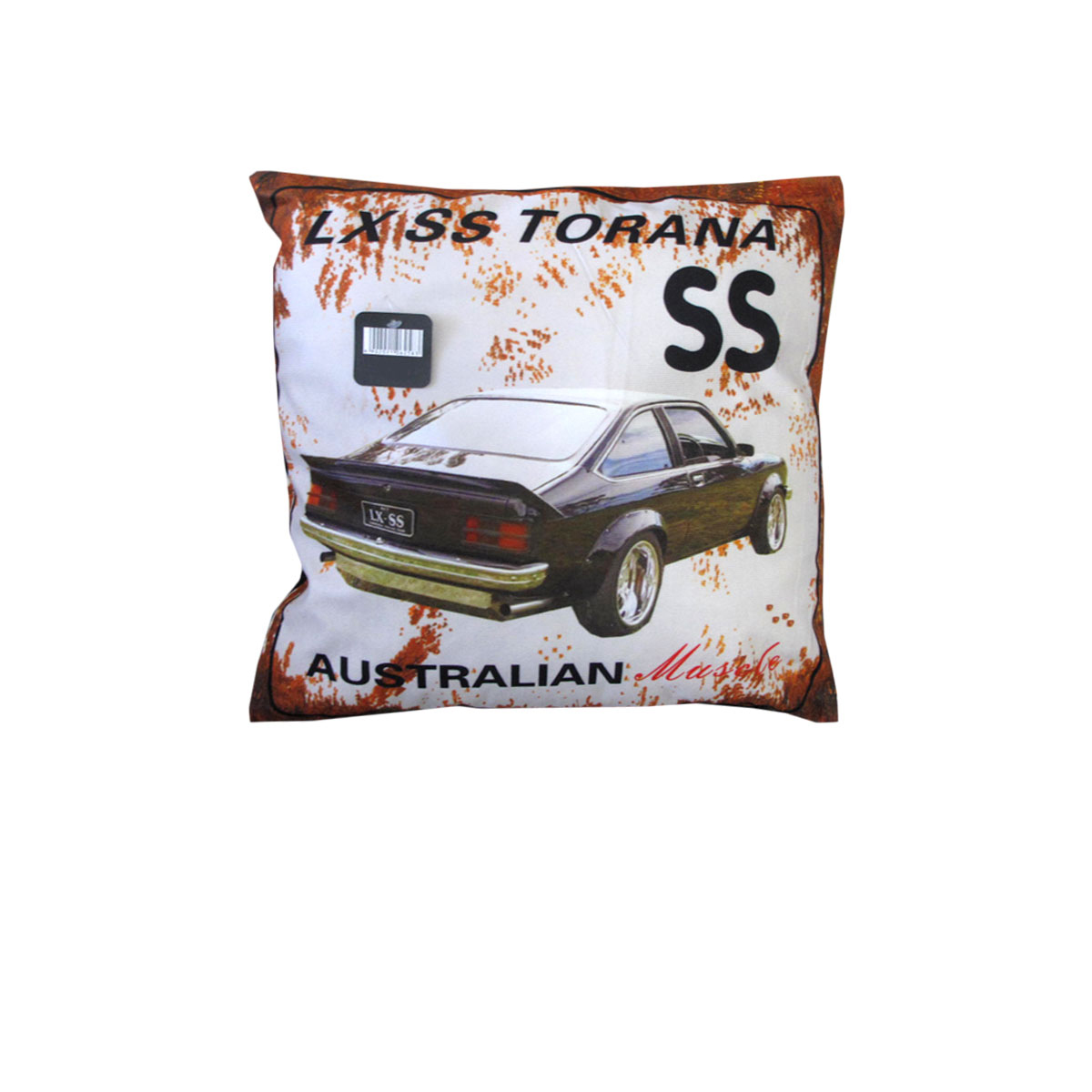 V442-ABR-CUSHION-MUSCLECARSS-BLACK-SQ-96923-00 Australian Muscle Car Cushion SS Torana Black - Image 1
