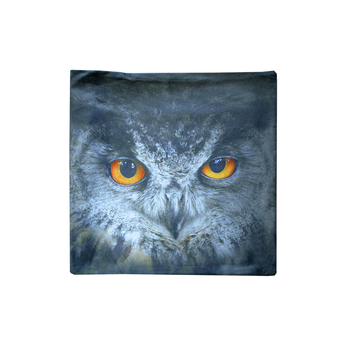V442-ABR-CUSHIONC-OWL-BLACK-SQ-96869-00 Black Owl Square Cushion Cover - Image 1