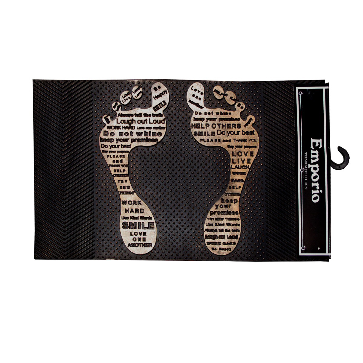 V442-ABR-FLOORR-TWOFEET-BRONZE-RE-96331-00 Rubber Door Mat Two Feet - Image 1