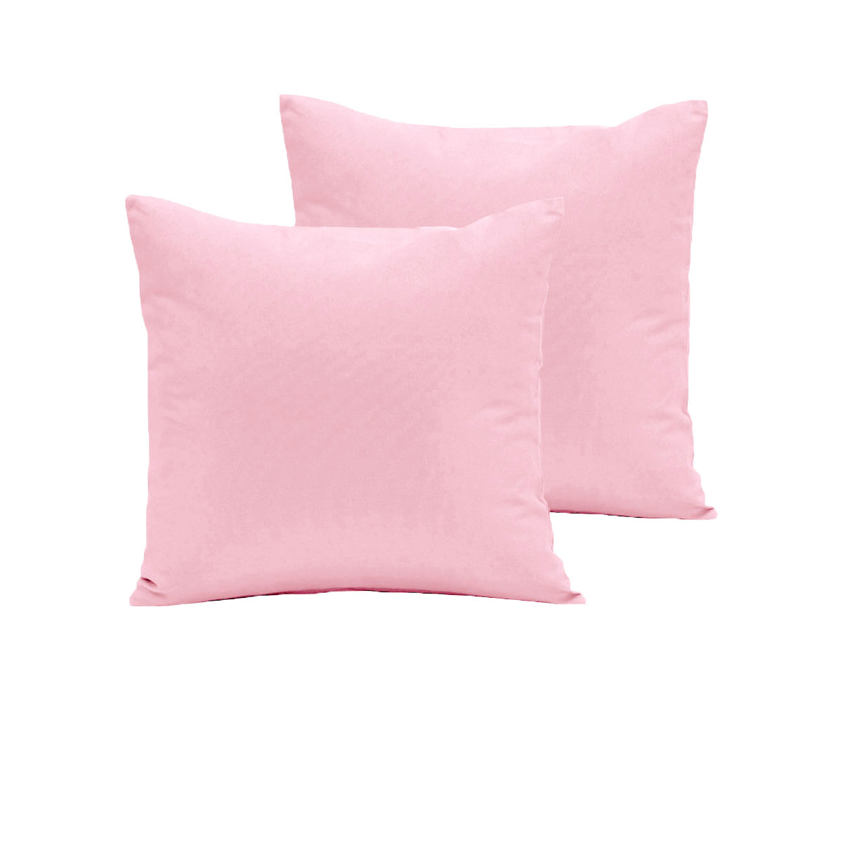 V442-ABR-PILLOWC-280TCPAIR-PINK-EU-97012-00 Pair of 280TC Polyester Cotton European Pillowcases Pink - Image 1
