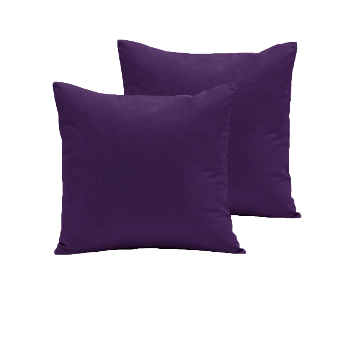 V442-ABR-PILLOWC-280TCPAIR-PURPLE-EU-96889-00 Pair of 280TC Polyester Cotton European Pillowcases Purple - Image 1