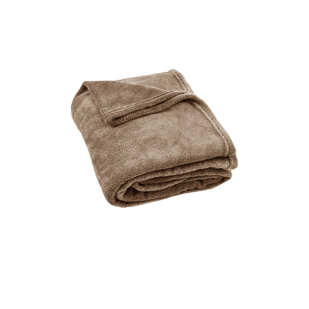 V442-ABR-THROW-CORALFLEECE200CM-LATTE-RE-96604-00 Light Weight Coral Fleece Throw Rug 150x200 cm Latte - Image 1