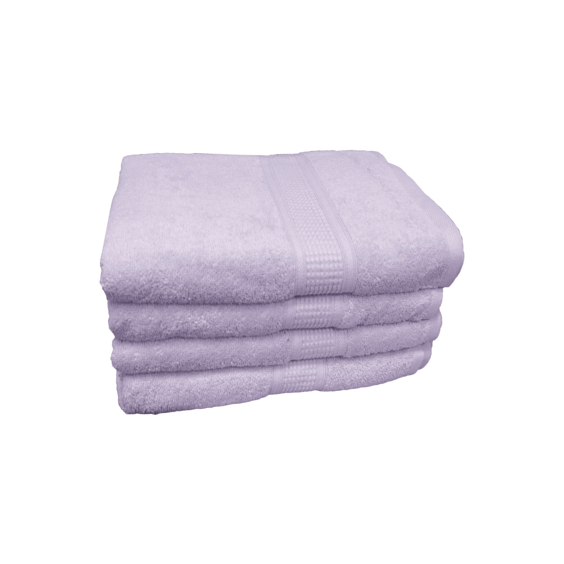 V442-ABR-TOWEL-SETOF4COMBEDCOTTON-LAVENDER-RE-96827-00 500gsm Superior Softness Combed Cotton Bath Towels 70 x 140cm Lavender 70 x 140cm - Image 1