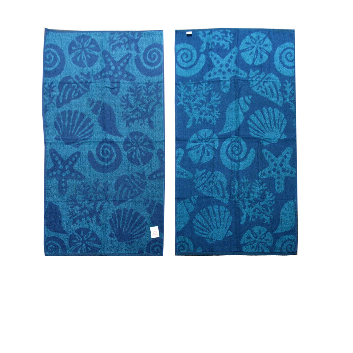 V442-ABR-TOWEL-STARFISH-BLUE-RE-96245-00 Set of 4 Imperfect Jacquard Terry Beach Towels Star Fish - Image 1