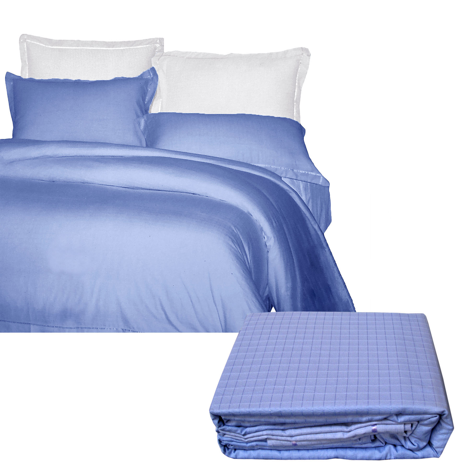 V442-ASU-QUILTCS-CHECKERED-LILAC-KI-96989-00 Rose Garden Checkered Lilac Quilt Cover Set King - Image 1