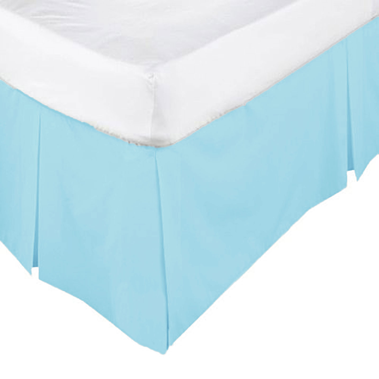 V442-ASU-VALANCE-PLEATED-AQUA-KI-206135-00 ASSUN Box Pleated Valance Aqua King - Image 1