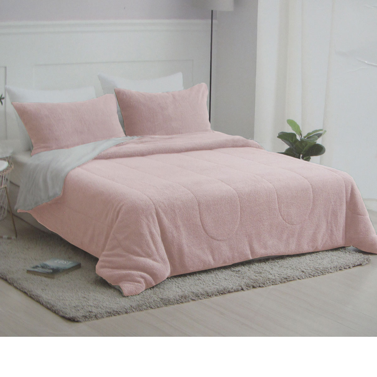 V442-ATX-COMFORTER-NOLAN-BLUSH-QS-202503121030-00 Nolan Blush 4 Piece Comforter Set Queen - Image 1