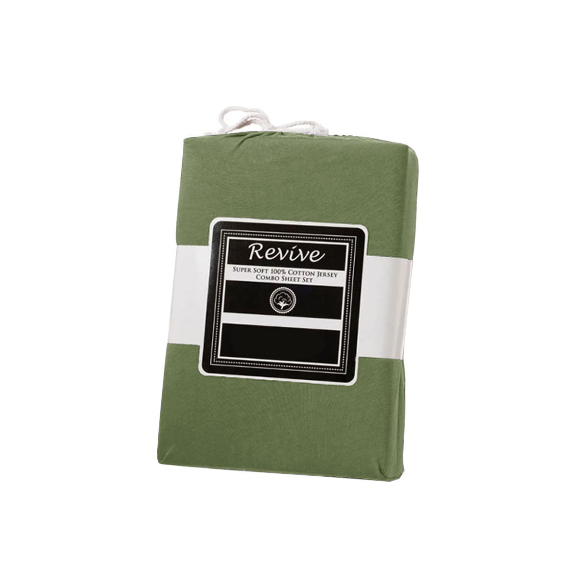 V442-ATX-FITTEDSS-COTTONJERSEY-OLIVE-KI-189770-00 Revive 100% Cotton Jersey Combo Set Olive King - Image 1