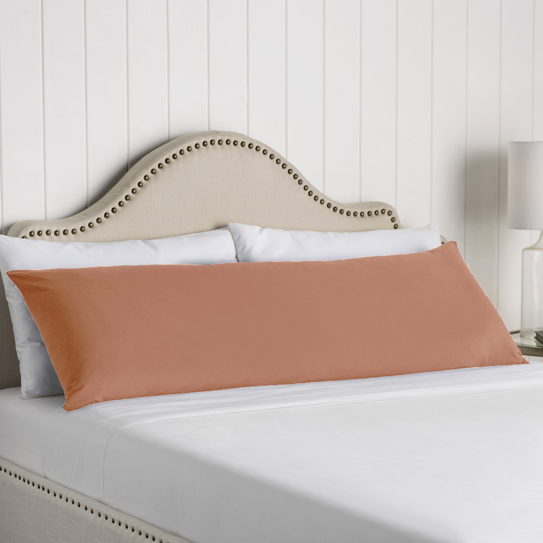 V442-ATX-PILLOWC-COTTONBODY-ASHCORAL-BO-79438-00 Artex 100% Cotton Body Pillowcase Ash Coral - Image 1