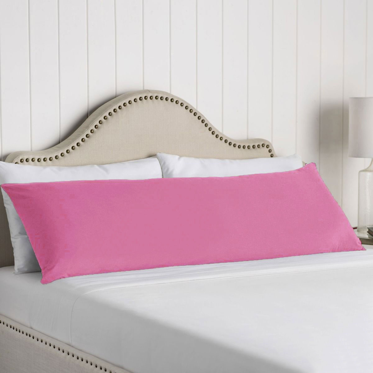 V442-ATX-PILLOWC-COTTONBODY-TAFFYPINK-BO-79281-00 Artex 100% Cotton Body Pillowcase Taffy Pink - Image 1