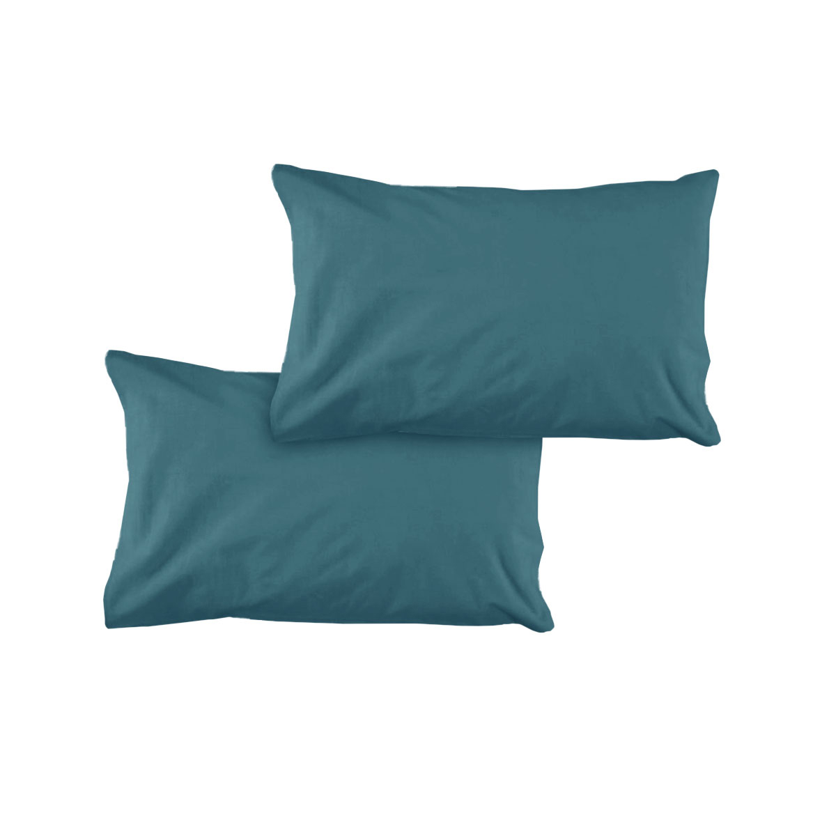 V442-ATX-PILLOWC-PAIRSOLID-AIRFORCE-ST-155335-00 Pair of Solid Colour Microfiber Standard Pillowcases 48x73cmx15cm (Flap) Air Force - Image 1