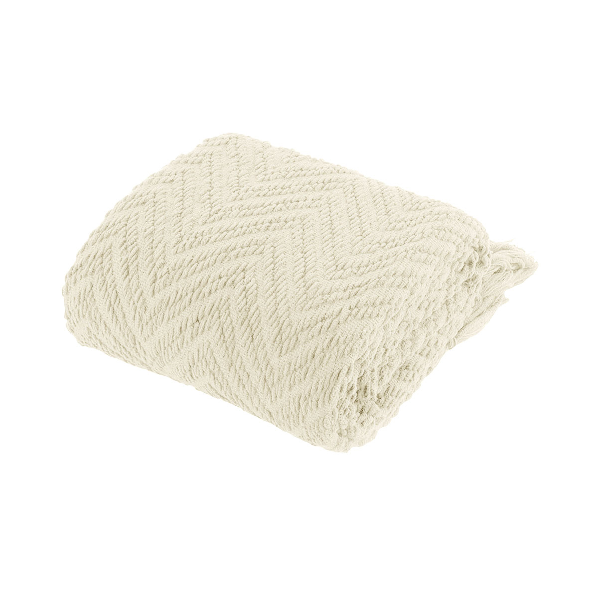 V442-ATX-THROW-EZRA-CREAM-RE-79402-00 Ezra Cream Knitted Throw Rug - Image 1