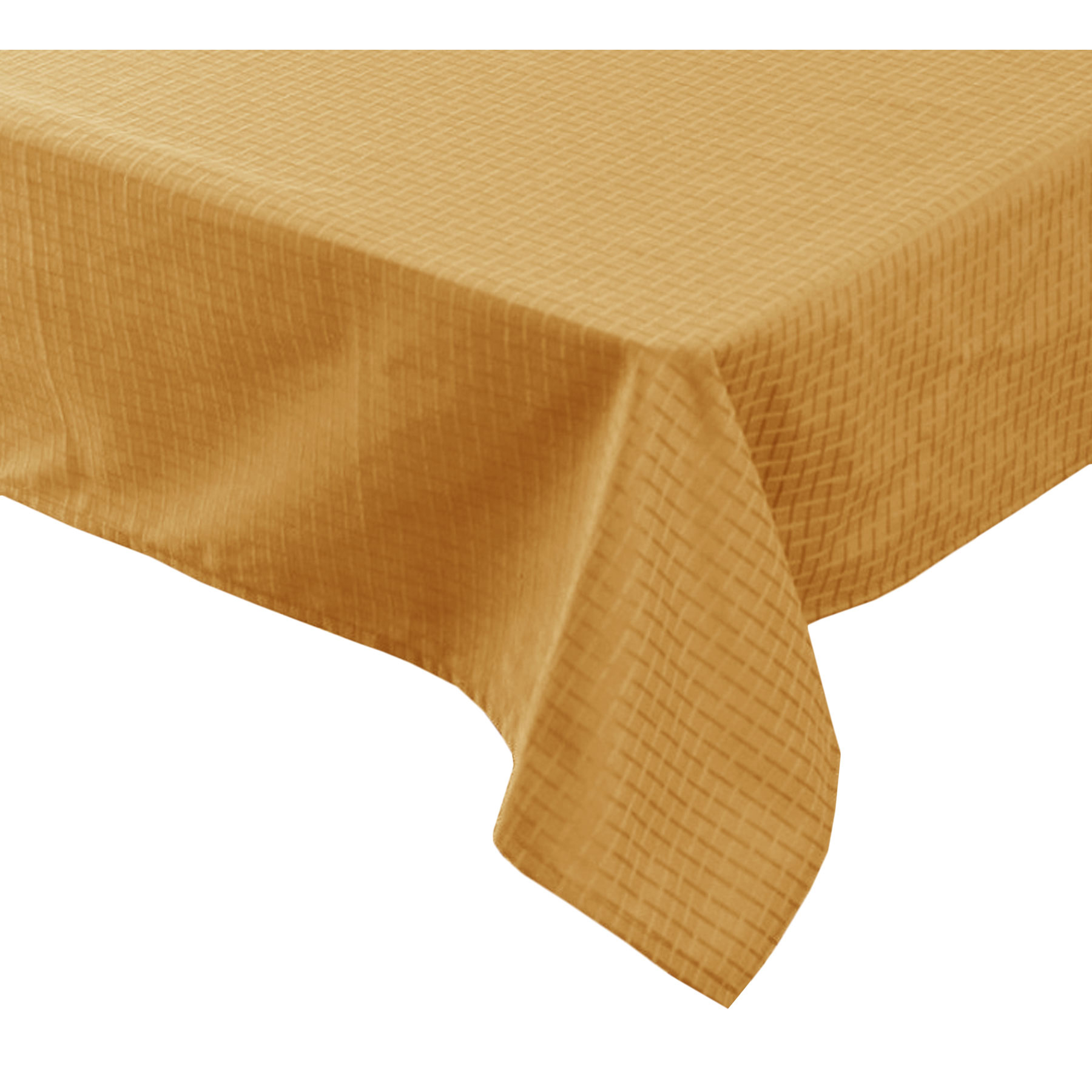 V442-AVT-TABLEC-DOBBYCHECKERED-265OB-GOLD-96976-00 Dobby Checkered Tablecloth Gold 160 x 265 cm - Image 1